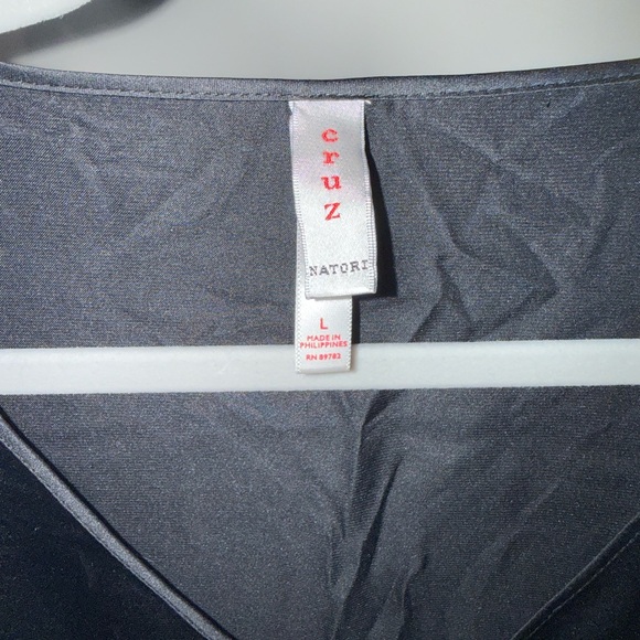 Natori Black Lace Sleeve Chemise - Picture 2 of 3